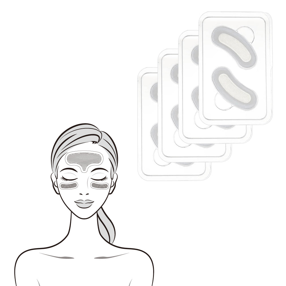 Microneedle Patches – Undereye, Forehead, Crow’s Feet & Smile Lines Treatment Pack of 4