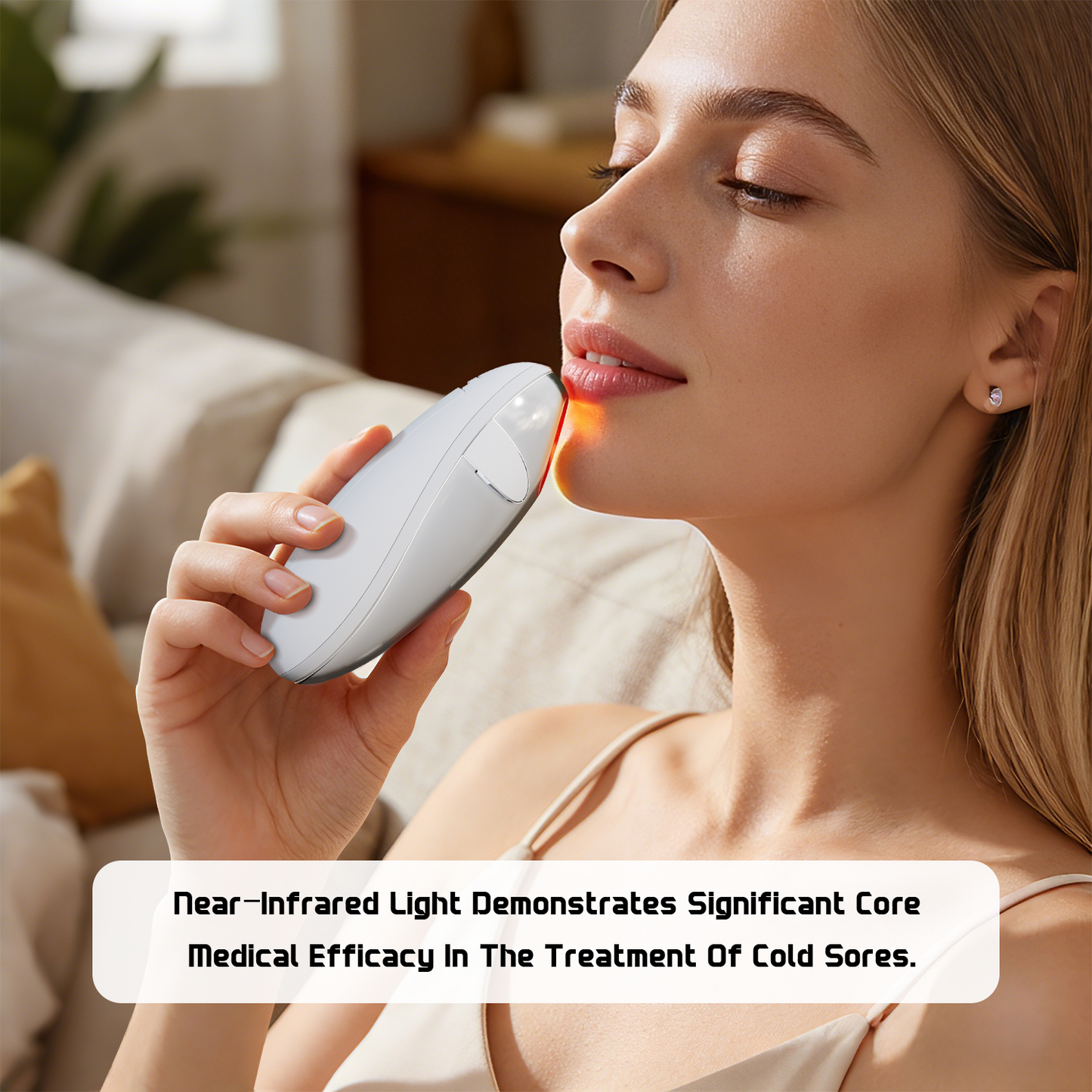 FDA Cleared | Fast Healing Cold Sore Treatment – Clinically Proven 1072nm Infrared Device With Replaceable Battery